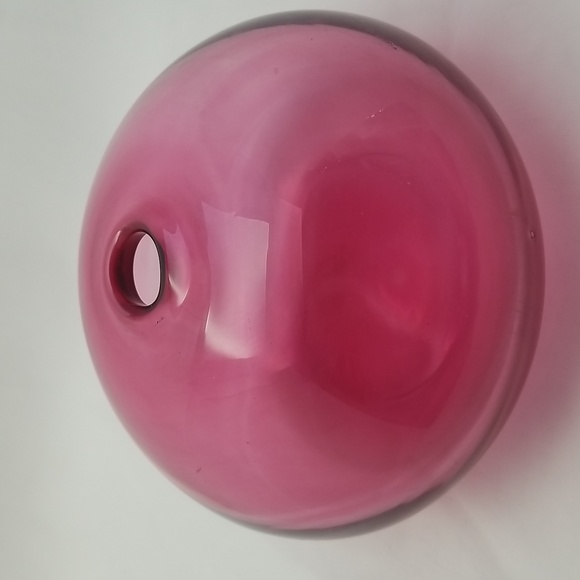 Pilgrim Glass Cranberry Squat Vase - Picture 9 of 14